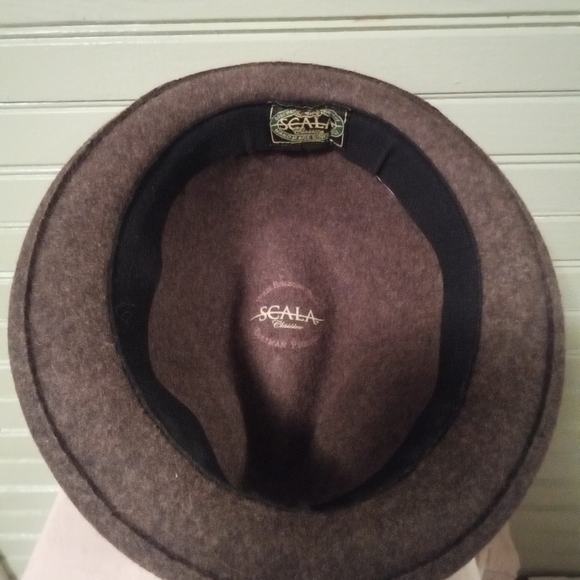 Scala crushable wool brown fedora, size medium - Picture 6 of 8